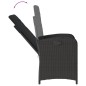 vidaXL Set de comedor de jardín 7 pzas y cojines ratán sintético negro vidaXL Set de comedor de jardín 7 pzas y cojines ratán sintético negro