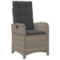 vidaXL Set comedor jardín 9 pzas y cojines ratán sintético gris vidaXL Set comedor jardín 9 pzas y cojines ratán sintético gris