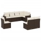 vidaXL Set sofás de jardín 8 piezas y cojines ratán sintético marrón