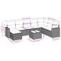 vidaXL Set de sofás de jardín 8 piezas y cojines ratán sintético negro vidaXL Set de sofás de jardín 8 piezas y cojines ratán sintético negro