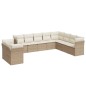 vidaXL Juego de sofás jardín con cojines beige 10 pzas ratán sintético vidaXL Juego de sofás jardín con cojines beige 10 pzas ratán sintético