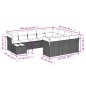 vidaXL Set de sofás de jardín 11pzas con cojines ratán sintético beige vidaXL Set de sofás de jardín 11pzas con cojines ratán sintético beige