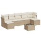 vidaXL Juego de sofás de jardín con cojines beige 8 pzas ratán PE vidaXL Juego de sofás de jardín con cojines beige 8 pzas ratán PE
