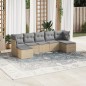 vidaXL Set sofás de jardín 7 piezas y cojines ratán sintético beige vidaXL Set sofás de jardín 7 piezas y cojines ratán sintético beige