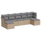 vidaXL Set sofás de jardín 7 piezas y cojines ratán sintético beige vidaXL Set sofás de jardín 7 piezas y cojines ratán sintético beige