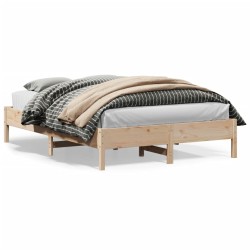 vidaXL Estructura de cama madera maciza de pino 120x200 cm