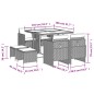 vidaXL Set comedor de jardín 9 pzas con cojines ratán sintético beige vidaXL Set comedor de jardín 9 pzas con cojines ratán sintético beige