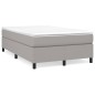 vidaXL Cama box spring con colchón tela gris claro 120x190 cm vidaXL Cama box spring con colchón tela gris claro 120x190 cm