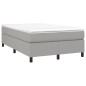 vidaXL Cama box spring con colchón tela gris claro 120x190 cm vidaXL Cama box spring con colchón tela gris claro 120x190 cm