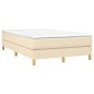 vidaXL Cama box spring con colchón tela color crema 120x190 cm vidaXL Cama box spring con colchón tela color crema 120x190 cm