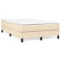 vidaXL Cama box spring con colchón tela color crema 120x190 cm