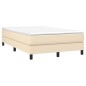 vidaXL Cama box spring con colchón tela color crema 120x190 cm