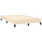vidaXL Cama box spring con colchón tela color crema 120x190 cm
