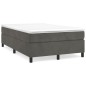 vidaXL Cama box spring con colchón terciopelo gris oscuro 120x190 cm vidaXL Cama box spring con colchón terciopelo gris oscuro 120x190 cm