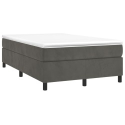 vidaXL Cama box spring con colchón terciopelo gris oscuro 120x190 cm