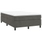 vidaXL Cama box spring con colchón terciopelo gris oscuro 120x190 cm vidaXL Cama box spring con colchón terciopelo gris oscuro 120x190 cm