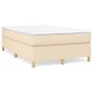 vidaXL Cama box spring con colchón tela color crema 120x190 cm vidaXL Cama box spring con colchón tela color crema 120x190 cm