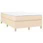vidaXL Cama box spring con colchón tela color crema 120x190 cm vidaXL Cama box spring con colchón tela color crema 120x190 cm