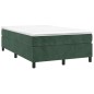 vidaXL Cama box spring con colchón terciopelo verde oscuro 120x190 cm vidaXL Cama box spring con colchón terciopelo verde oscuro 120x190 cm