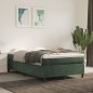 vidaXL Cama box spring con colchón terciopelo verde oscuro 120x190 cm vidaXL Cama box spring con colchón terciopelo verde oscuro 120x190 cm