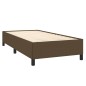 vidaXL Cama box spring con colchón tela marrón oscuro 90x190 cm vidaXL Cama box spring con colchón tela marrón oscuro 90x190 cm