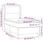 vidaXL Cama box spring con colchón tela marrón oscuro 90x190 cm vidaXL Cama box spring con colchón tela marrón oscuro 90x190 cm