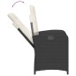 vidaXL Set de comedor de jardín 9 pzas y cojines ratán sintético negro vidaXL Set de comedor de jardín 9 pzas y cojines ratán sintético negro