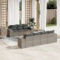 vidaXL Set de sofás de jardín 8 pzas y cojines ratán sintético gris vidaXL Set de sofás de jardín 8 pzas y cojines ratán sintético gris