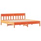 vidaXL Estructura cama con cabecero madera pino marrón cera 200x200 cm