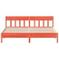 vidaXL Estructura cama con cabecero madera pino marrón cera 200x200 cm