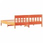 vidaXL Estructura cama con cabecero madera pino marrón cera 200x200 cm