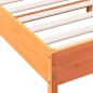 vidaXL Estructura cama con cabecero madera pino marrón cera 200x200 cm