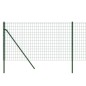 vidaXL Cerca de alambre de acero galvanizado verde 1,1x10 m vidaXL Cerca de alambre de acero galvanizado verde 1,1x10 m