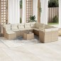 vidaXL Set de sofás de jardín 12 pzas y cojines ratán sintético marrón vidaXL Set de sofás de jardín 12 pzas y cojines ratán sintético marrón