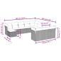 vidaXL Set de sofás de jardín 12 pzas con cojines ratán sintético gris