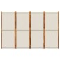 vidaXL Biombo divisor de 4 paneles gris claro 280x180 cm vidaXL Biombo divisor de 4 paneles gris claro 280x180 cm