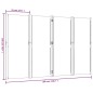 vidaXL Biombo divisor de 4 paneles gris claro 280x180 cm vidaXL Biombo divisor de 4 paneles gris claro 280x180 cm