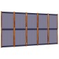 vidaXL Biombo divisor de 5 paneles azul oscuro 350x180 cm