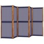 vidaXL Biombo divisor de 5 paneles azul oscuro 350x180 cm
