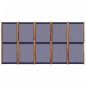 vidaXL Biombo divisor de 5 paneles azul oscuro 350x180 cm