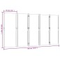 vidaXL Biombo divisor de 5 paneles azul oscuro 350x180 cm