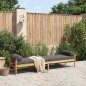 vidaXL Banco de jardín con cojín ratán sintético acacia gris vidaXL Banco de jardín con cojín ratán sintético acacia gris