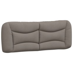 vidaXL Cabecero de cama acolchado tela gris taupé 120 cm