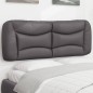 vidaXL Cabecero de cama acolchado cuero sintético gris 120 cm vidaXL Cabecero de cama acolchado cuero sintético gris 120 cm