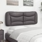 vidaXL Cabecero de cama acolchado cuero sintético gris 120 cm vidaXL Cabecero de cama acolchado cuero sintético gris 120 cm