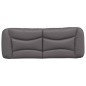 vidaXL Cabecero de cama acolchado cuero sintético gris 120 cm vidaXL Cabecero de cama acolchado cuero sintético gris 120 cm