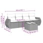 vidaXL Set de muebles de jardín 5 pzas y cojines ratán sintético negro vidaXL Set de muebles de jardín 5 pzas y cojines ratán sintético negro