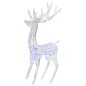 vidaXL Reno navideño acrílico XXL 250 LEDs de colores 180 cm