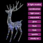 vidaXL Reno navideño acrílico XXL 250 LEDs de colores 180 cm