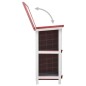 vidaXL Jaula conejera con 4 puertas madera rojo vidaXL Jaula conejera con 4 puertas madera rojo